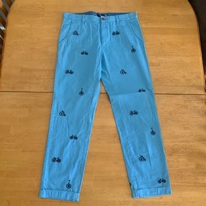 Brooks Brothers men’s slacks embroidered bike
